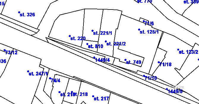 Parcela st. 811 v KÚ Krumvíř, Katastrální mapa