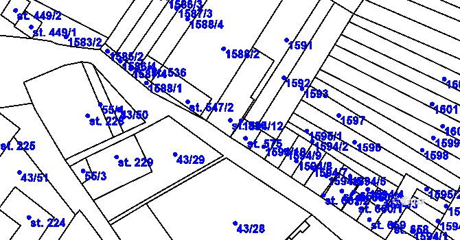 Parcela st. 826 v KÚ Krumvíř, Katastrální mapa