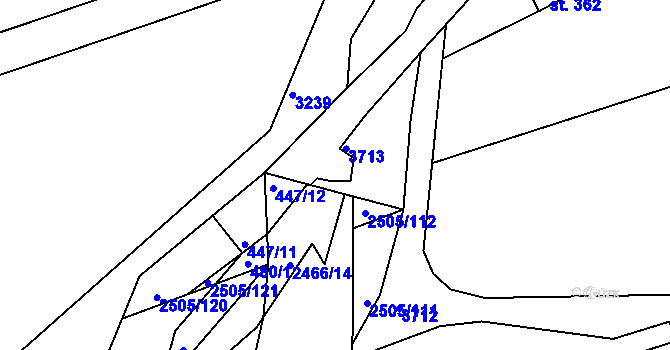 Parcela st. 2466/13 v KÚ Krupá, Katastrální mapa