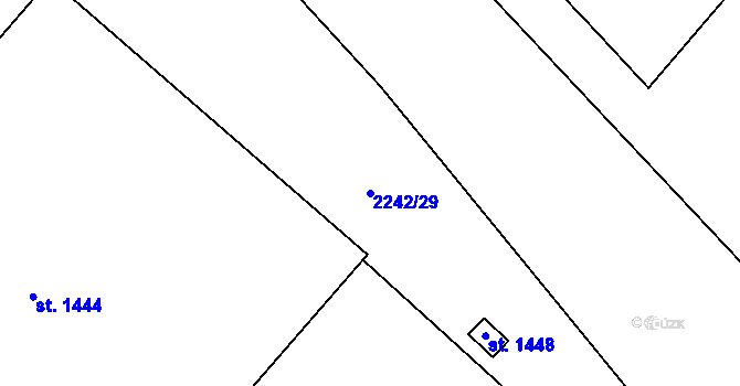 Parcela st. 2242/29 v KÚ Krupka, Katastrální mapa