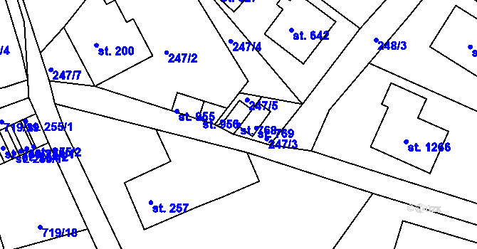 Parcela st. 768 v KÚ Bohosudov, Katastrální mapa