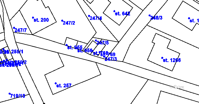 Parcela st. 769 v KÚ Bohosudov, Katastrální mapa