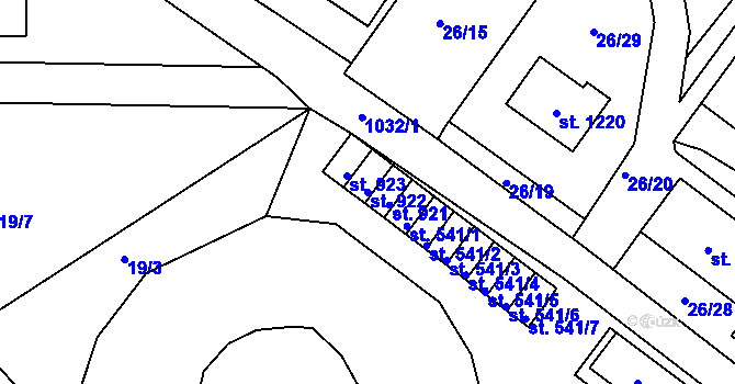 Parcela st. 922 v KÚ Bohosudov, Katastrální mapa
