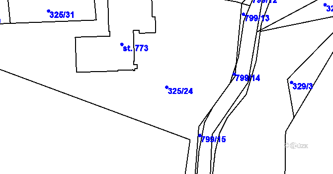Parcela st. 325/24 v KÚ Maršov u Krupky, Katastrální mapa
