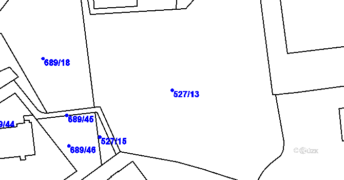 Parcela st. 527/13 v KÚ Maršov u Krupky, Katastrální mapa