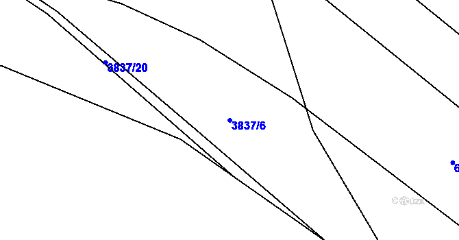 Parcela st. 3837/6 v KÚ Krusičany, Katastrální mapa