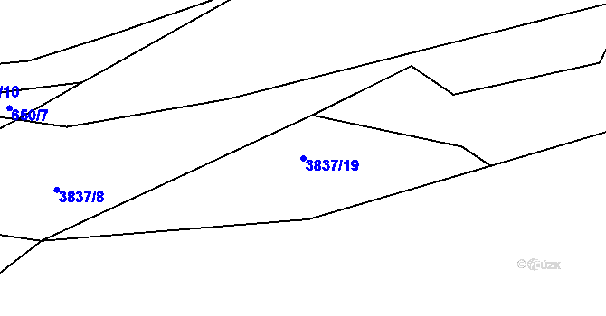Parcela st. 3837/19 v KÚ Krusičany, Katastrální mapa