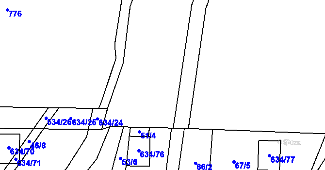 Parcela st. 52 v KÚ Krušovice, Katastrální mapa