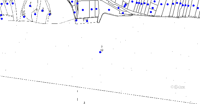 Parcela st. 135/1 v KÚ Krušovice, Katastrální mapa