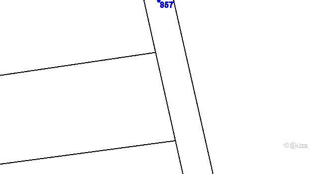 Parcela st. 497/34 v KÚ Krušovice, Katastrální mapa