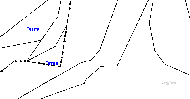 Parcela st. 523 v KÚ Krušovice, Katastrální mapa
