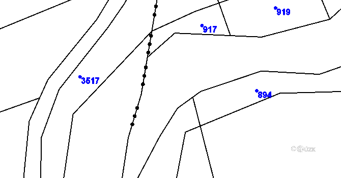 Parcela st. 498/9 v KÚ Krušovice, Katastrální mapa