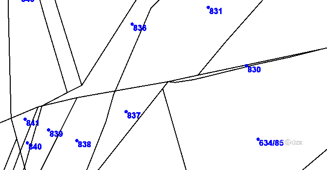 Parcela st. 463/27 v KÚ Krušovice, Katastrální mapa
