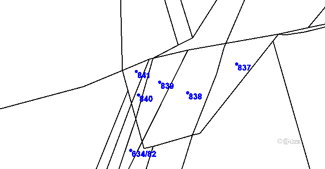 Parcela st. 620/17 v KÚ Krušovice, Katastrální mapa