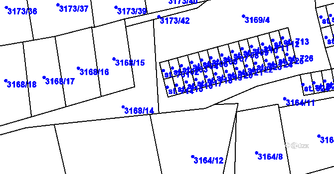 Parcela st. 714 v KÚ Kryry, Katastrální mapa