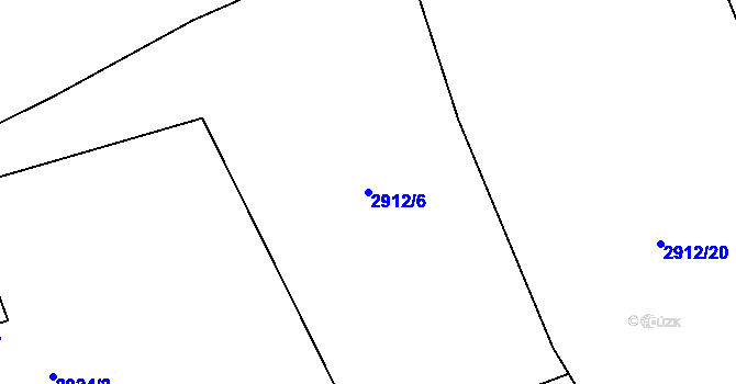 Parcela st. 2912/6 v KÚ Kryry, Katastrální mapa