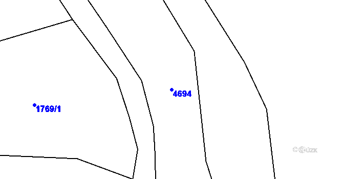 Parcela st. 4694 v KÚ Kryry, Katastrální mapa
