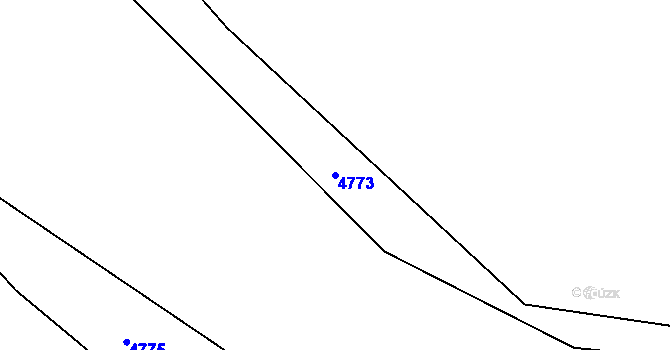 Parcela st. 4773 v KÚ Kryry, Katastrální mapa