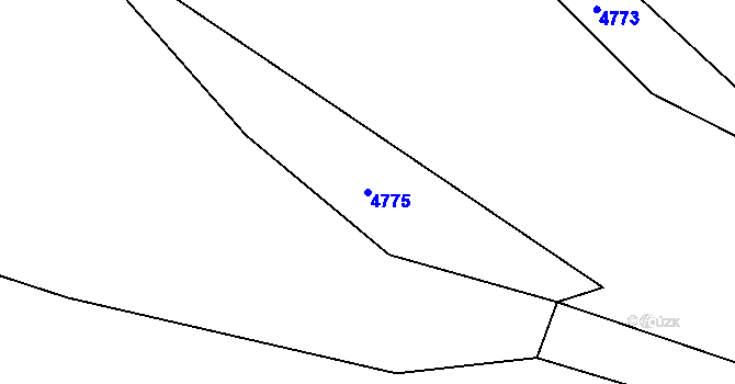 Parcela st. 4775 v KÚ Kryry, Katastrální mapa