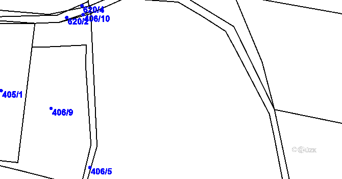 Parcela st. 509/7 v KÚ Křečhoř, Katastrální mapa