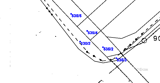 Parcela st. 130/2 v KÚ Křečkov, Katastrální mapa