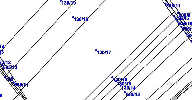 Parcela st. 130/17 v KÚ Křečkov, Katastrální mapa