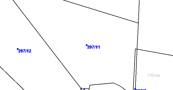 Parcela st. 297/11 v KÚ Křečkov, Katastrální mapa