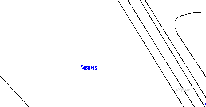 Parcela st. 455/20 v KÚ Křečkov, Katastrální mapa