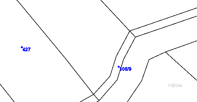 Parcela st. 455/21 v KÚ Křečkov, Katastrální mapa