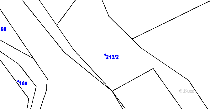 Parcela st. 213/2 v KÚ Křečovice u Neveklova, Katastrální mapa