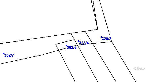 Parcela st. 325/4 v KÚ Křečovice u Neveklova, Katastrální mapa
