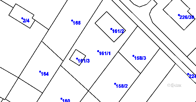 Parcela st. 161/1 v KÚ Břuchotín, Katastrální mapa