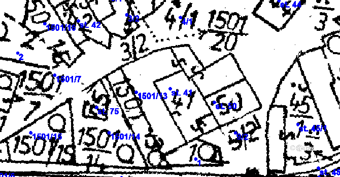 Parcela st. 41 v KÚ Křelovice u Pelhřimova, Katastrální mapa
