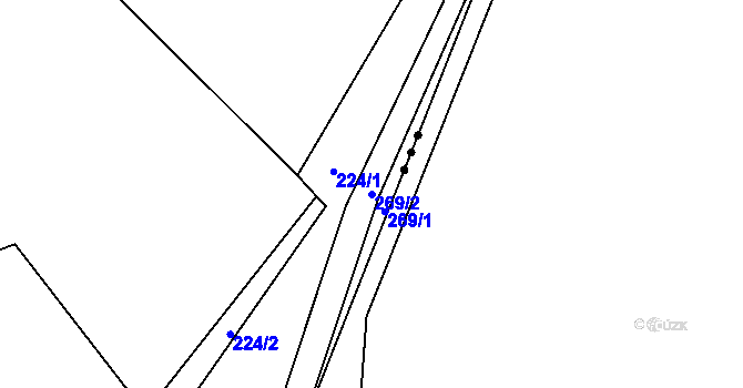 Parcela st. 269/2 v KÚ Skupeč, Katastrální mapa