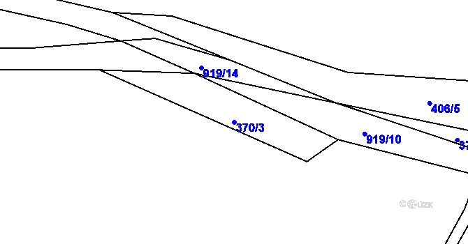 Parcela st. 370/3 v KÚ Křemačov, Katastrální mapa