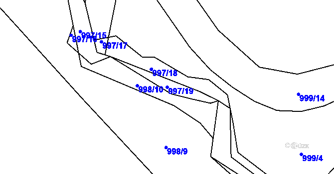 Parcela st. 997/19 v KÚ Křemačov, Katastrální mapa