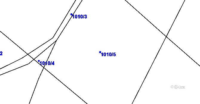 Parcela st. 1010/5 v KÚ Křemačov, Katastrální mapa