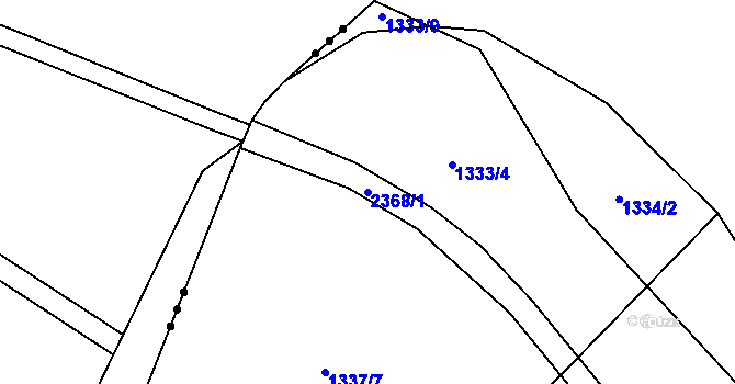 Parcela st. 2368/1 v KÚ Křemže, Katastrální mapa