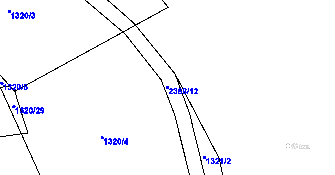 Parcela st. 2368/12 v KÚ Křemže, Katastrální mapa