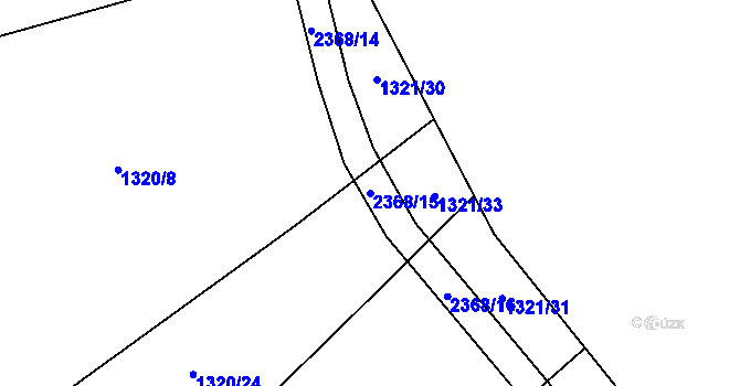 Parcela st. 2368/15 v KÚ Křemže, Katastrální mapa