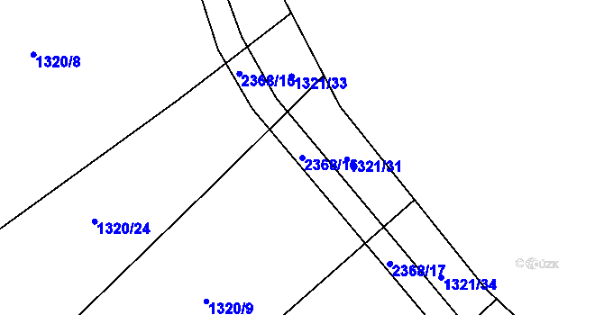 Parcela st. 2368/16 v KÚ Křemže, Katastrální mapa