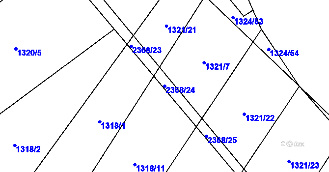 Parcela st. 2368/24 v KÚ Křemže, Katastrální mapa