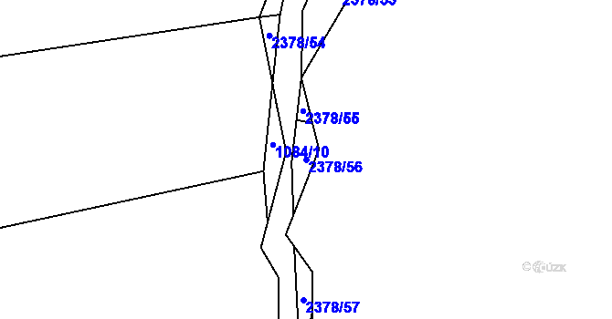Parcela st. 2378/56 v KÚ Křemže, Katastrální mapa