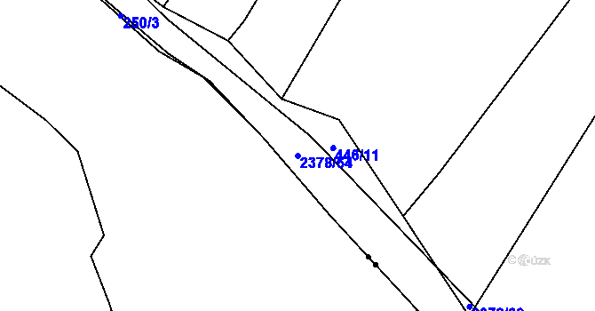 Parcela st. 2378/64 v KÚ Křemže, Katastrální mapa