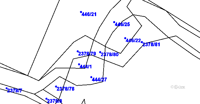 Parcela st. 2378/80 v KÚ Křemže, Katastrální mapa