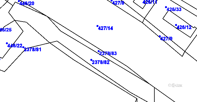 Parcela st. 2378/83 v KÚ Křemže, Katastrální mapa