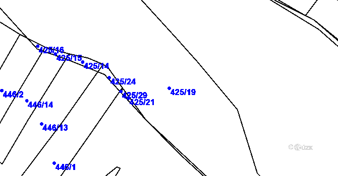Parcela st. 425/19 v KÚ Křemže, Katastrální mapa