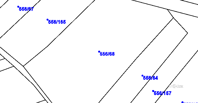 Parcela st. 556/68 v KÚ Křemže, Katastrální mapa