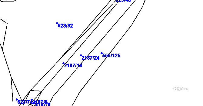 Parcela st. 556/125 v KÚ Křemže, Katastrální mapa