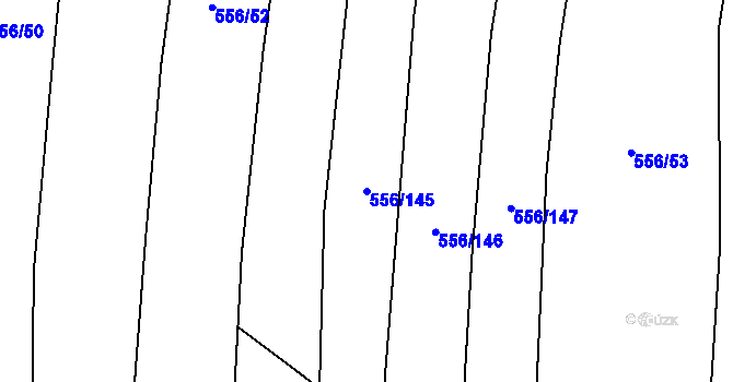 Parcela st. 556/145 v KÚ Křemže, Katastrální mapa